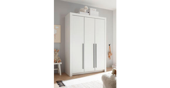 BABYKLEIDERSCHRANK Pulni  - Graphitfarben/Weiß, Basics, Holzwerkstoff/Kunststoff (137/195,5/56cm) - My Baby Lou