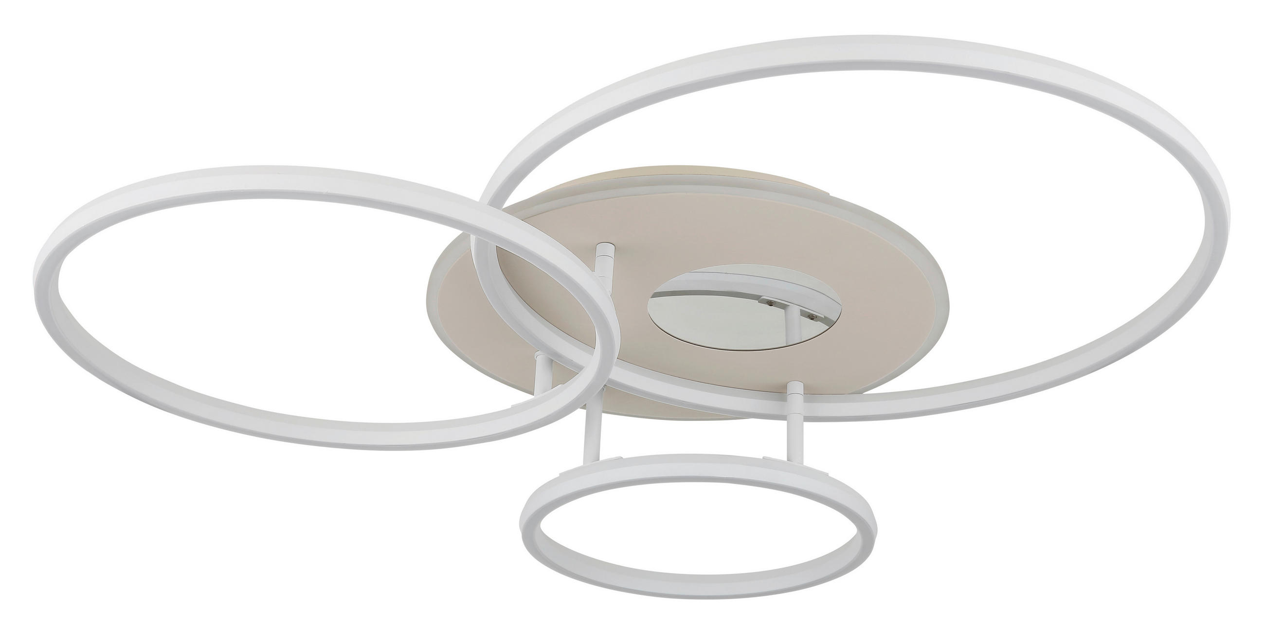Globo Led-Deckenleuchte Invertina Weiß, Chrom, Sand 70x13x80.7 cm
