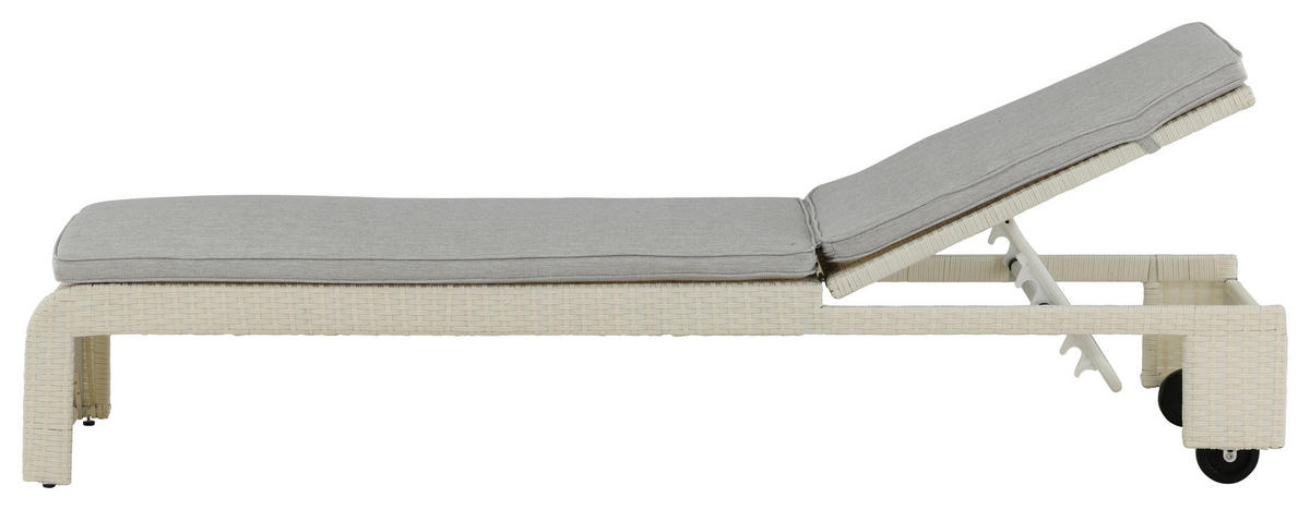 SONNENLIEGE 60/32/196 cm  - Weiß, KONVENTIONELL, Kunststoff (60/32/196cm) - Gardenson