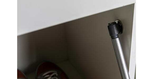 GARDEROBENBANK  in 82/53/35 cm  - Eichefarben/Weiß Hochglanz, MODERN, Kunststoff/Metall (82/53/35cm) - Carryhome