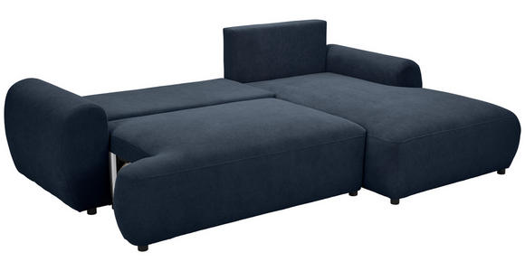 ECKSOFA Dunkelblau Webstoff  - Schwarz/Dunkelblau, MODERN, Kunststoff/Textil (265/175cm) - Carryhome