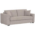 SCHLAFSOFA Webstoff Taupe  - Taupe/Schwarz, Design, Kunststoff/Textil (205/83/100cm) - Xora