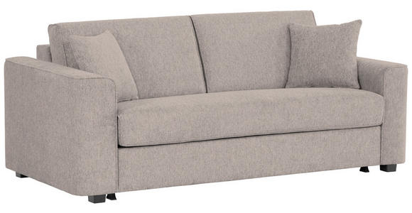 SCHLAFSOFA Webstoff Taupe  - Taupe/Schwarz, Design, Kunststoff/Textil (205/83/100cm) - Xora