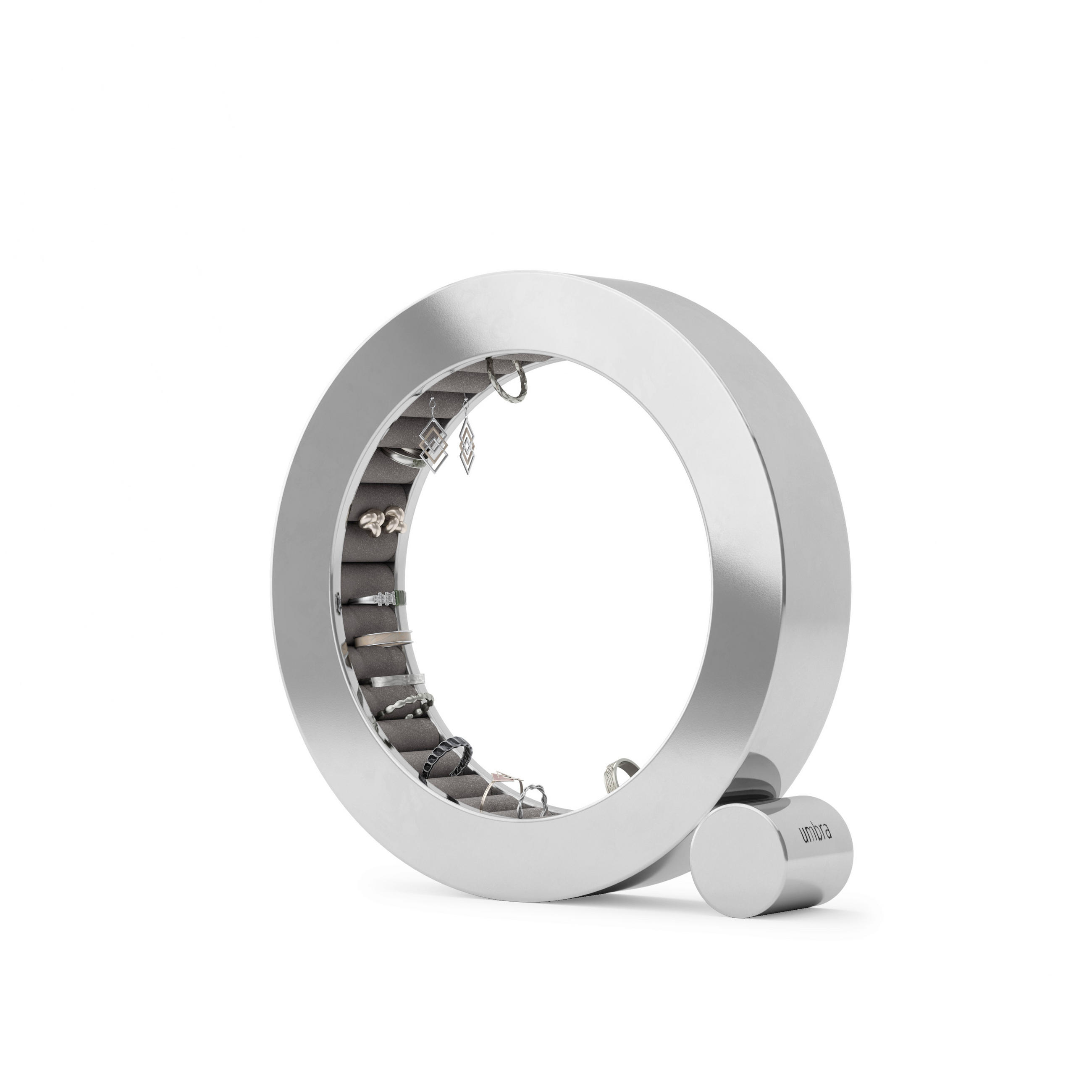 DRŽAČ NAKITA  22/19/4 cm     - boje kroma, Konvencionalno, metal/tekstil (22/19/4cm) - Umbra