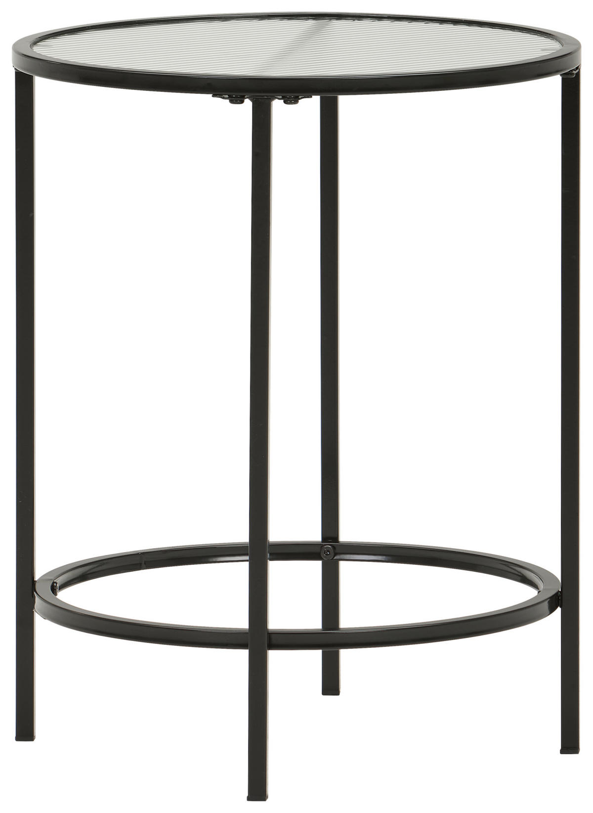 BEISTELLTISCH 40/40/50 cm Schwarz rund  - Schwarz, Basics, Glas/Metall (40/40/50cm) - Xora