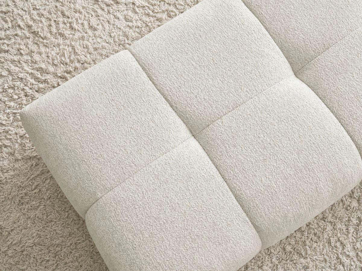 HOCKER EVEREST Flachgewebe Weiß  - Schwarz/Weiß, MODERN, Kunststoff/Textil (166/100/40cm)