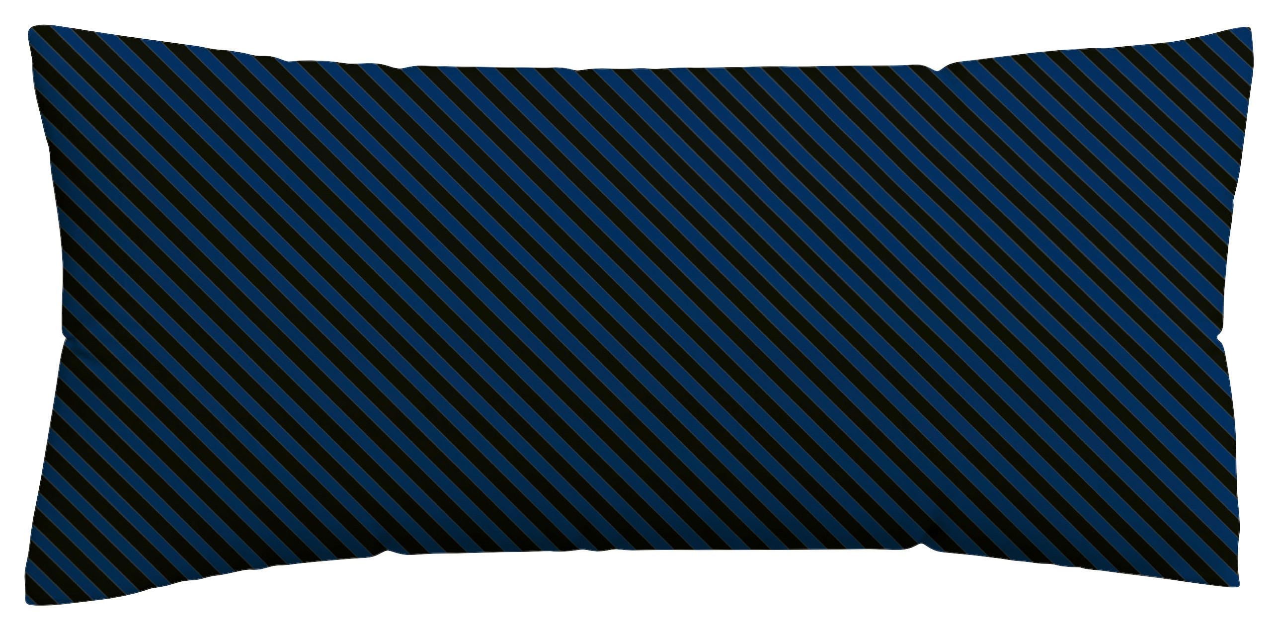 KOPFKISSENBEZUG WOVEN SATIN FADE 40/80 cm  - Schwarz/Dunkelblau, Basics, Textil (40/80cm) - Schlafgut