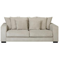 2,5-SITS SOFFA i manchester beige  - beige/svart, Klassisk, trä/textil (198/83/126cm) - Pure Home Comfort