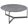 COUCHTISCH 83/83/35 cm rund Anthrazit  - Anthrazit, Design, Keramik/Metall (83/83/35cm) - Venjakob