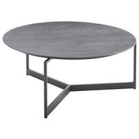 COUCHTISCH 83/83/35 cm rund Anthrazit  - Anthrazit, Design, Keramik/Metall (83/83/35cm) - Venjakob