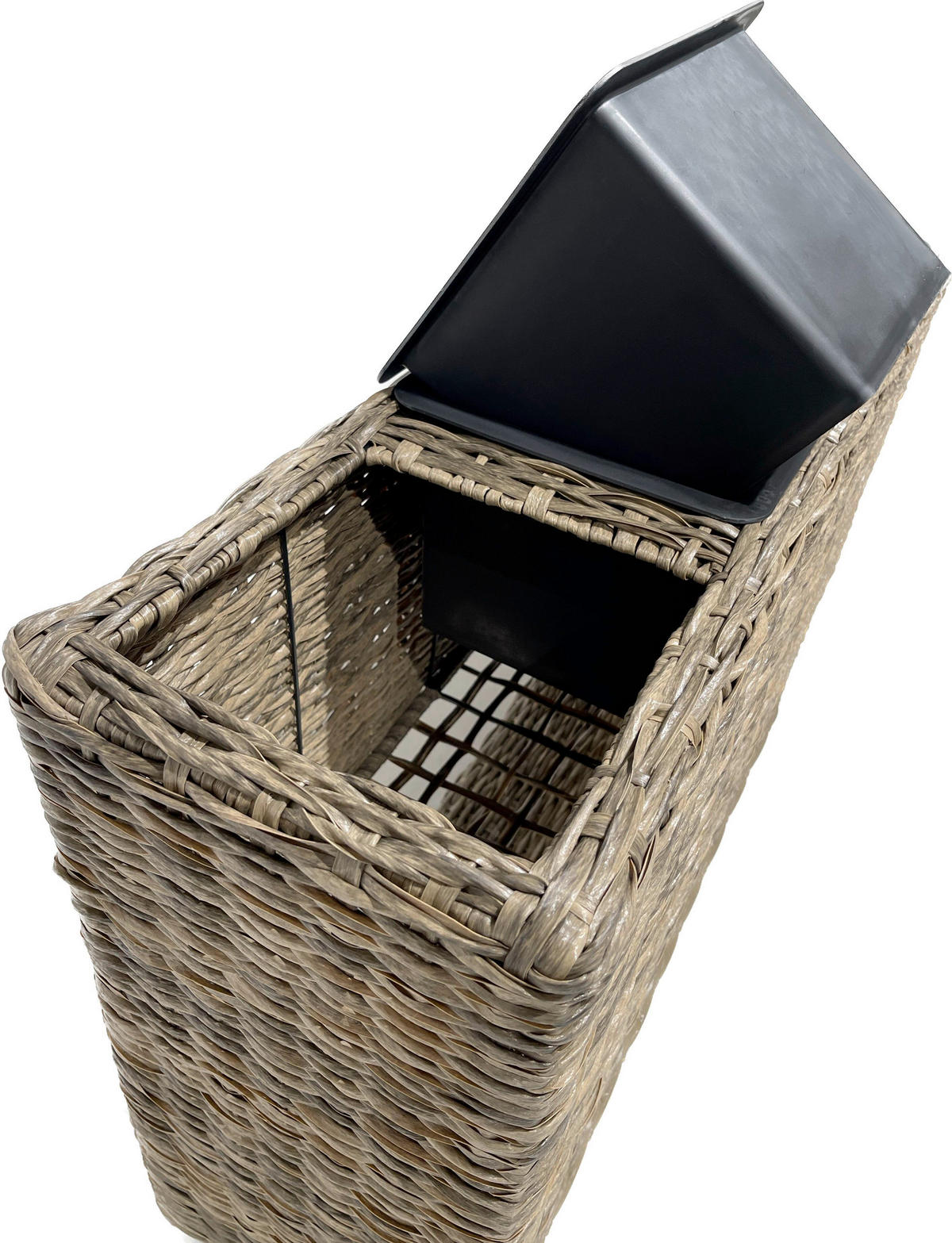 HOCHBEET 28/60/82 cm  - Schwarz, Basics, Kunststoff/Metall (28/60/82cm) - Gardenson