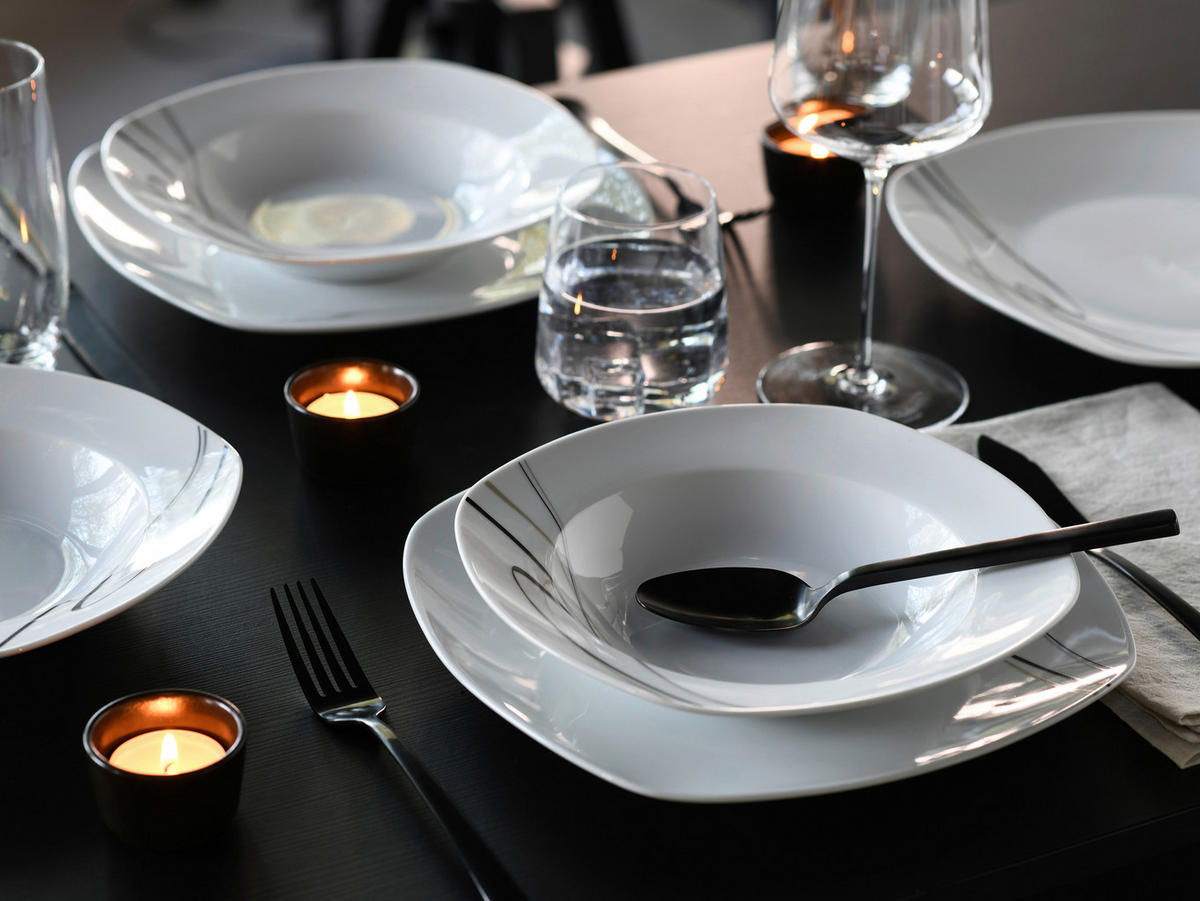 TAFELSERVICE 12-teilig  - Weiss, Basics, Keramik - Creatable