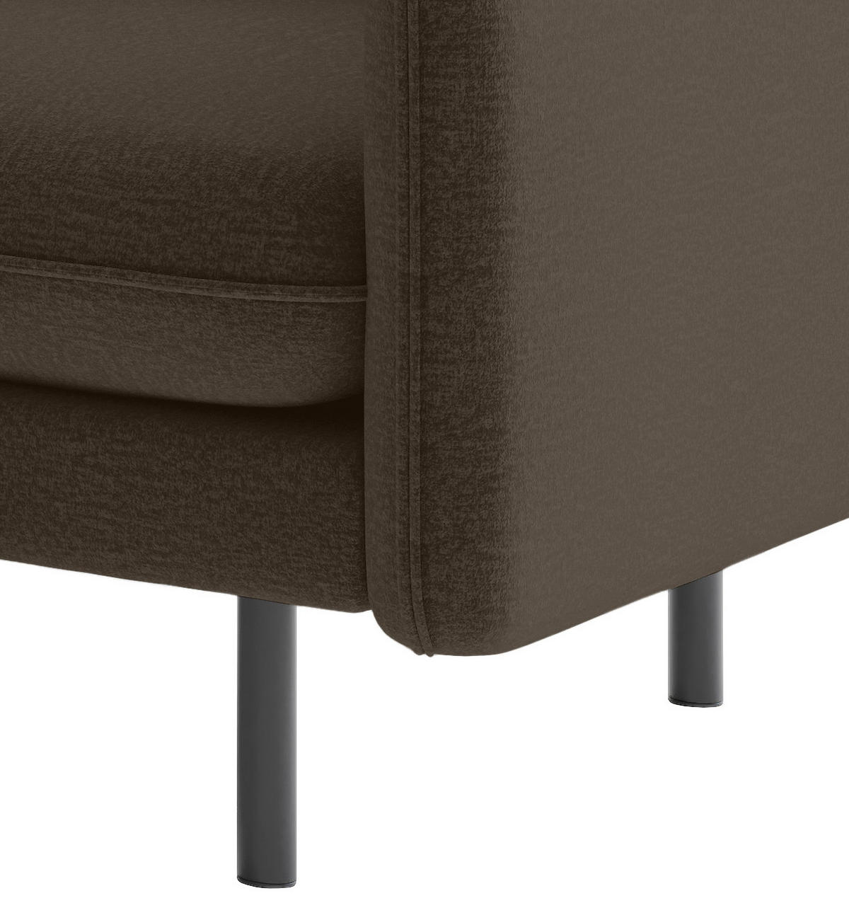 SEDACÍ SESTAVA, textil, hnědá - černá/hnědá, Design, kov/textil (215/85/92cm) - Livetastic