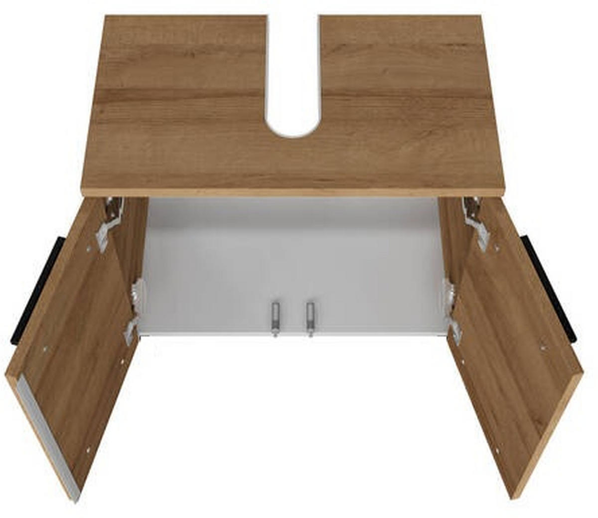 BADEZIMMER 3-teilig  in 60 cm  - Eichefarben/Schwarz, KONVENTIONELL, Holzwerkstoff/Metall (60cm) - Pelipal