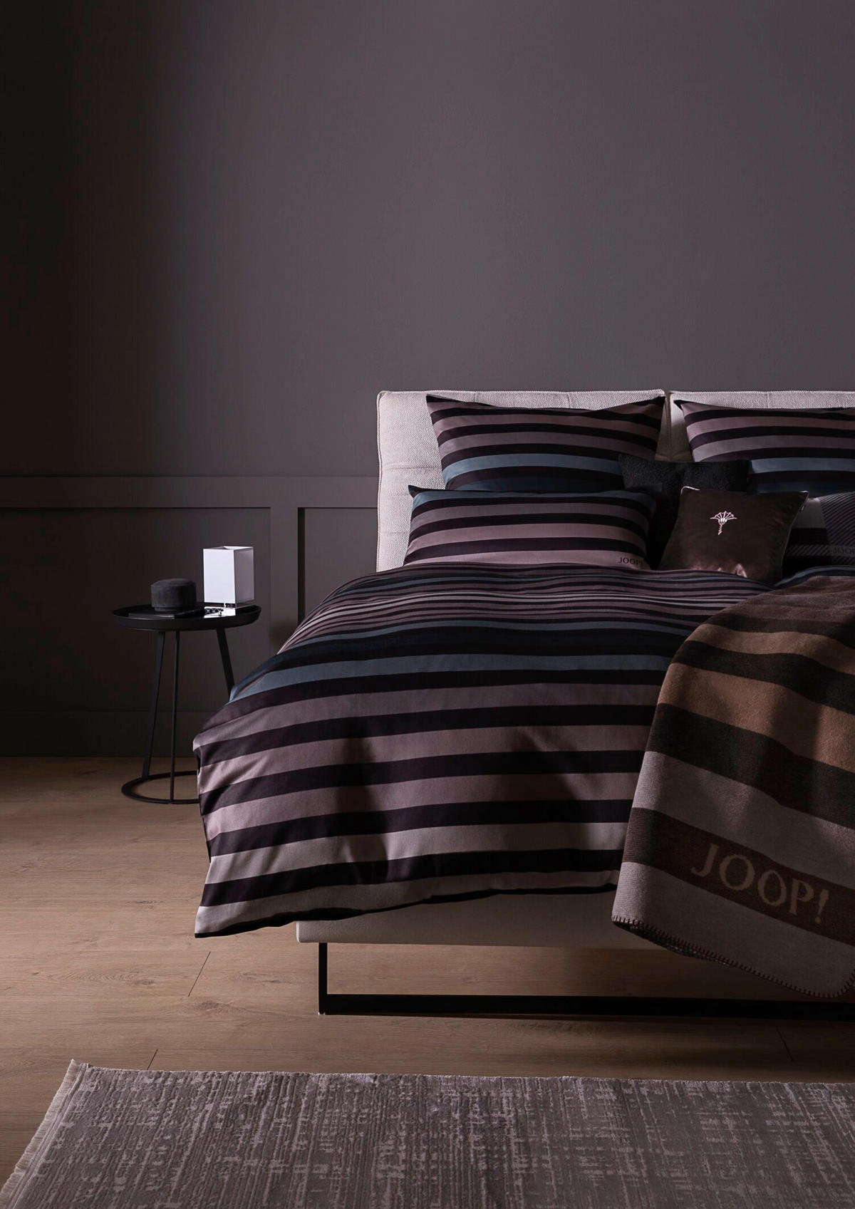 BETTWÄSCHE Tone Makosatin 155/200 cm  - Anthrazit/Braun, Design, Naturmaterialien/Textil (155/200cm) - Joop!