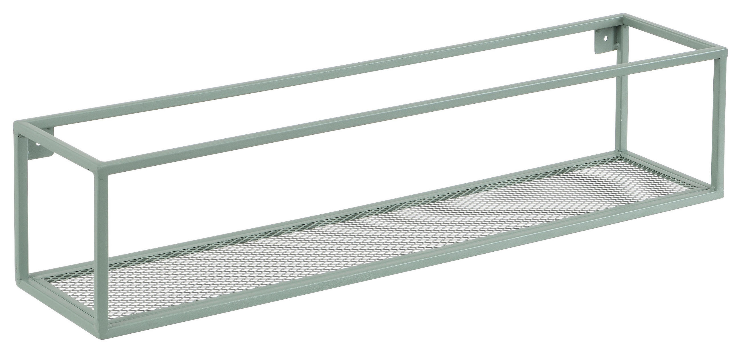 VÄGGHYLLPLAN 70/16/16 cm  - grön, Basics, metall (70/16/16cm) - home24