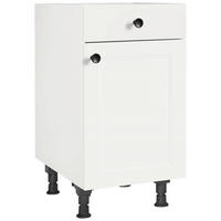 SCHUBKASTENUNTERSCHRANK 45/87/56 cm  in Weiß  - Schwarz/Weiß, MODERN, Holzwerkstoff/Metall (45/87/56cm) - Nobilia