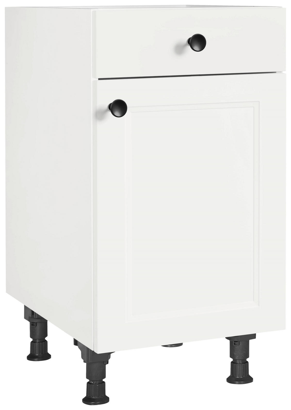 SCHUBKASTENUNTERSCHRANK 45/87/56 cm  in Weiß  - Schwarz/Weiß, MODERN, Holzwerkstoff/Metall (45/87/56cm) - Nobilia