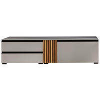 LOWBOARD  in 187/48/45 cm  - Greige/Nussbaumfarben, Design, Holz/Holzwerkstoff (187/48/45cm) - Moderano