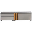 LOWBOARD  in 187/48/45 cm  - Greige/Nussbaumfarben, Design, Holz/Holzwerkstoff (187/48/45cm) - Moderano