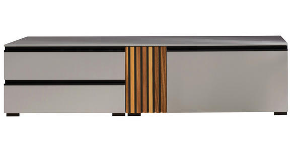 LOWBOARD in 187/48/45 cm - Greige/Nussbaumfarben, Design, Holz/Holzwerkstoff (187/48/45cm) - Moderano