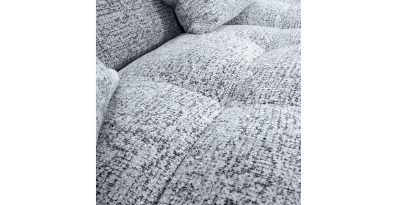 ECKSOFA Schwarz, Weiß Chenille  inkl. Zierkissen, Rückenkissen, Rücken echt  - Schwarz/Weiß, KONVENTIONELL, Kunststoff/Textil (276/170cm) - Carryhome