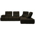 ECKSOFA in Struktur Anthrazit  313/233 cm  - Anthrazit/Schwarz, Design, Kunststoff/Textil (313/233cm) - Emilio Belluti