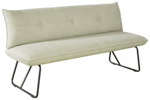 SITZBANK 180/90/70 cm Struktur Grün, Beige Metall  - Beige/Schwarz, Design, Textil/Metall (180/90/70cm) - Dieter Knoll