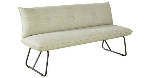 SITZBANK 180/90/70 cm Struktur Beige, Grün Metall  - Beige/Schwarz, Design, Textil/Metall (180/90/70cm) - Dieter Knoll