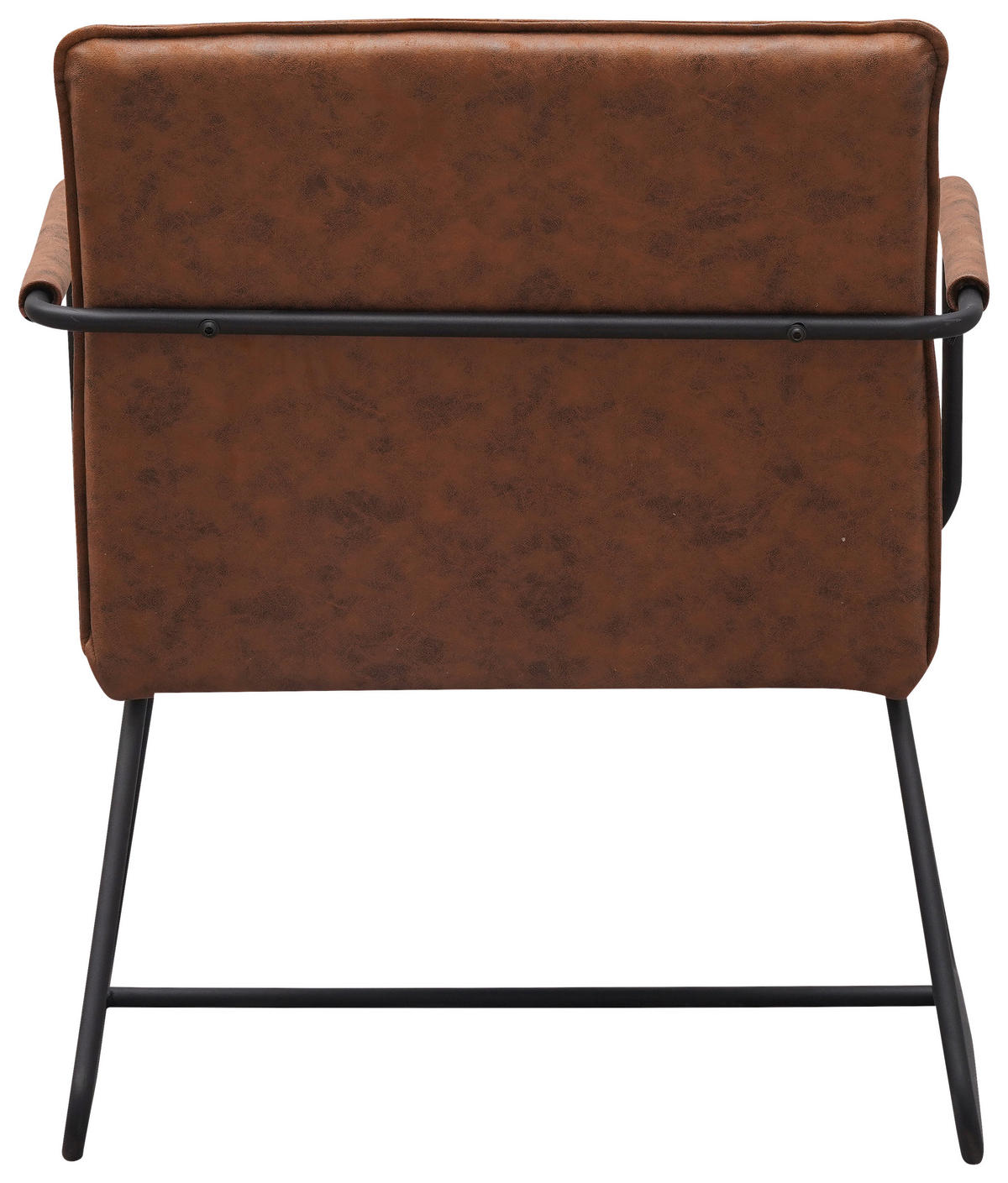 SESSEL Cognac    - Cognac/Schwarz, MODERN, Textil/Metall (65/80/68cm) - MID.YOU