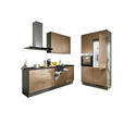 ECKKÜCHE 220/120 cm  in Graphitfarben, Schwarz, Bronzefarben  - Schwarz/Graphitfarben, Design, Holzwerkstoff/Metall (220/120cm) - Xora