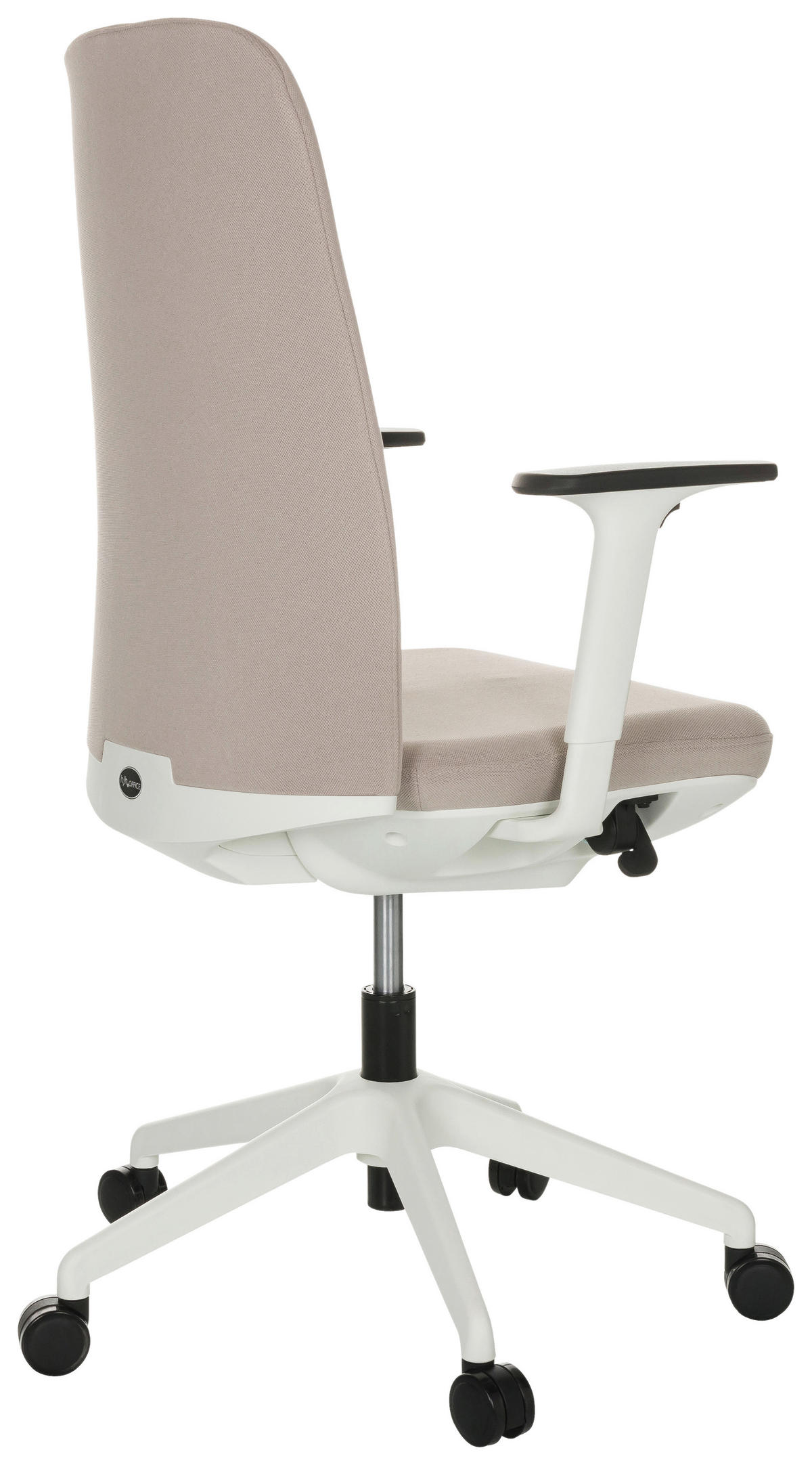 OTOČNÁ ŽIDLE, béžová - bílá/černá, Basics, textil/plast (70/103-113/70cm) - MID.YOU