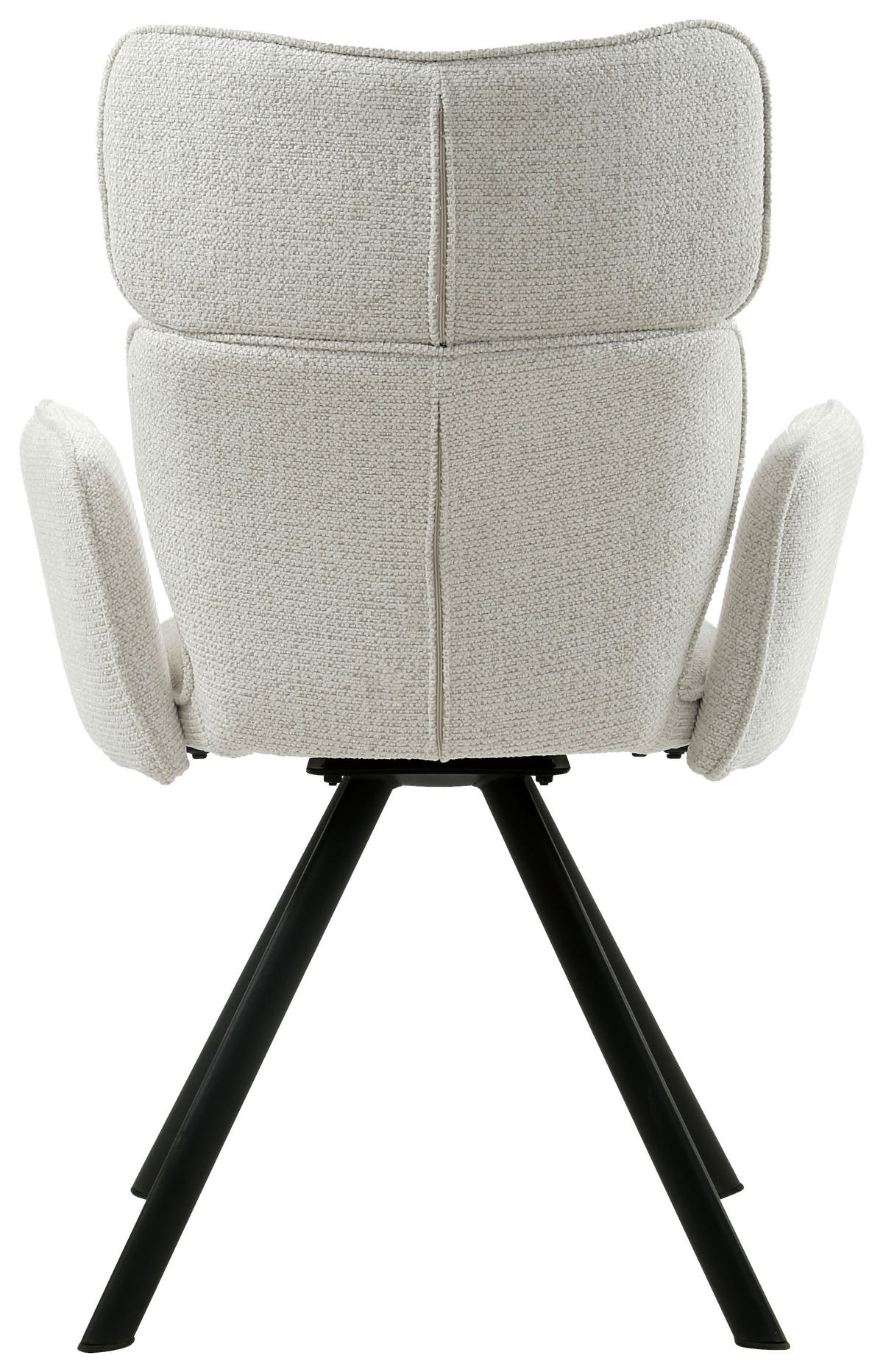 ARMLEHNSTUHL  in Eisen Leinenoptik  - Creme/Schwarz, Design, Holz/Textil (64,5/93/61cm) - Hom`in