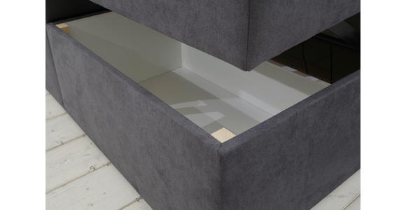 BOXBETT 180/200 cm  in Anthrazit  - Anthrazit/Schwarz, KONVENTIONELL, Kunststoff/Textil (180/200cm) - Carryhome