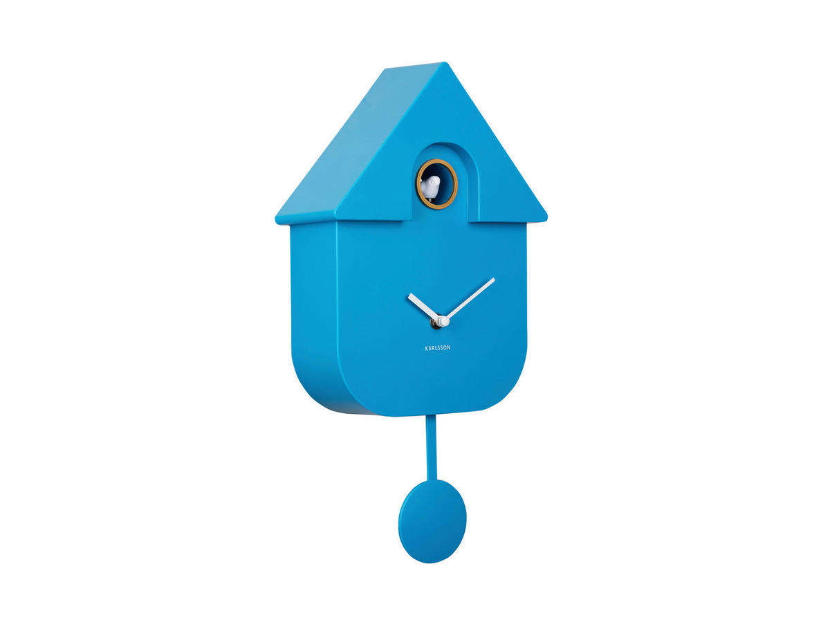 WANDUHR  Blau  - Blau, KONVENTIONELL, Kunststoff (21,5/41/8,5cm) - Karlsson