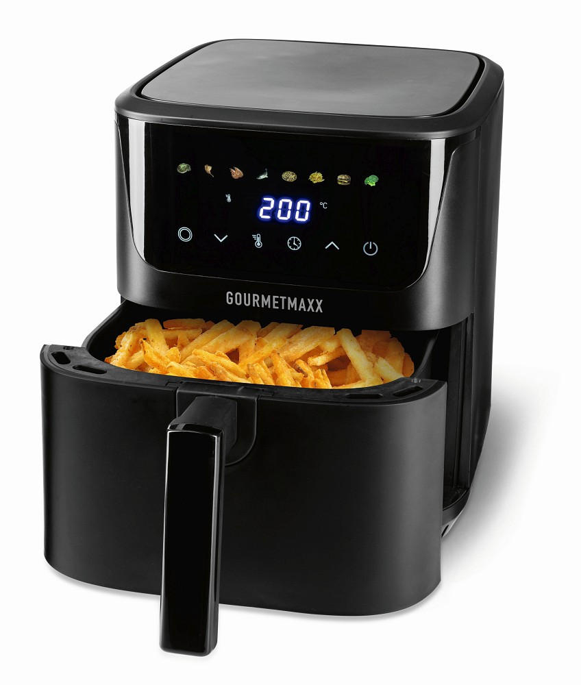 HEIßLUFTFRITTEUSE GOURMETmaxx 6,5 L  - Schwarz, Basics, Kunststoff/Metall (39/28,6/33,5cm) - GOURMETMAXX