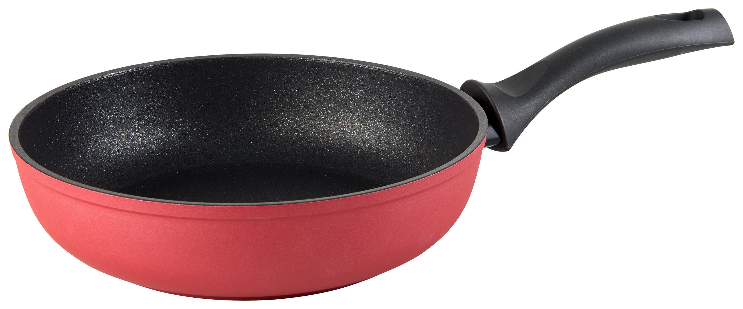 PFANNE 24 cm - Rot/Schwarz, Basics, Metall (24cm) - Kelomat