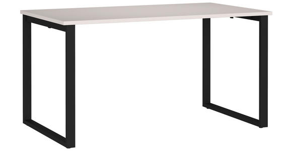 SCHREIBTISCH 140/80/75 cm Schwarz, Kaschmir in verschiedenen Holz-Dekoren erhältlich, justierbare Füße  - Kaschmir/Schwarz, MODERN, Holzwerkstoff/Metall (140/80/75cm) - Novel