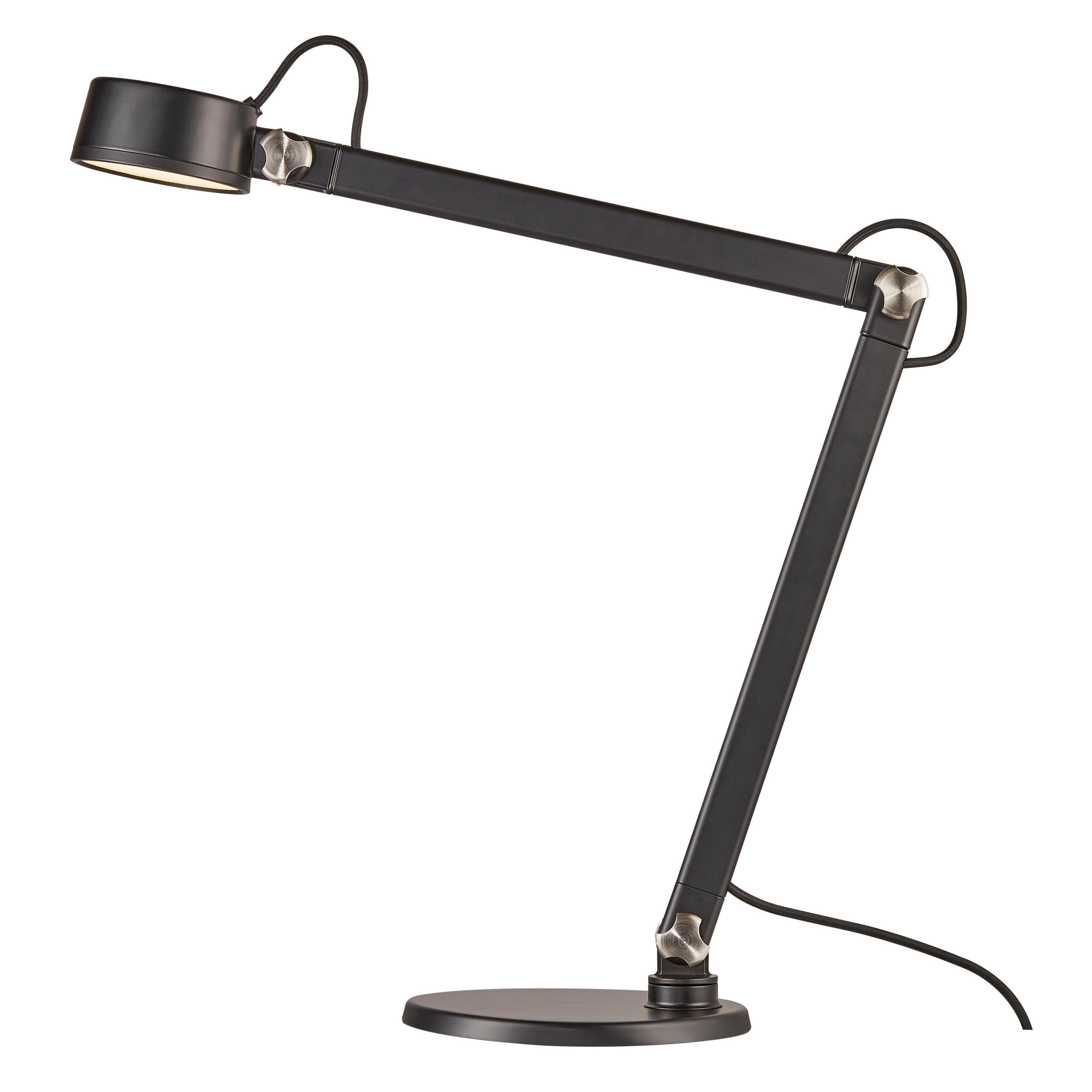 SCHREIBTISCHLEUCHTE 49,5/10,5/46,5 cm   - Schwarz, Design, Metall (49,5/10,5/46,5cm) - Nordlux
