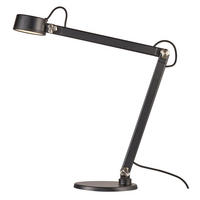 SCHREIBTISCHLEUCHTE Nobu 49,5/10,5/46,5 cm   - Schwarz, Design, Metall (49,5/10,5/46,5cm) - Nordlux