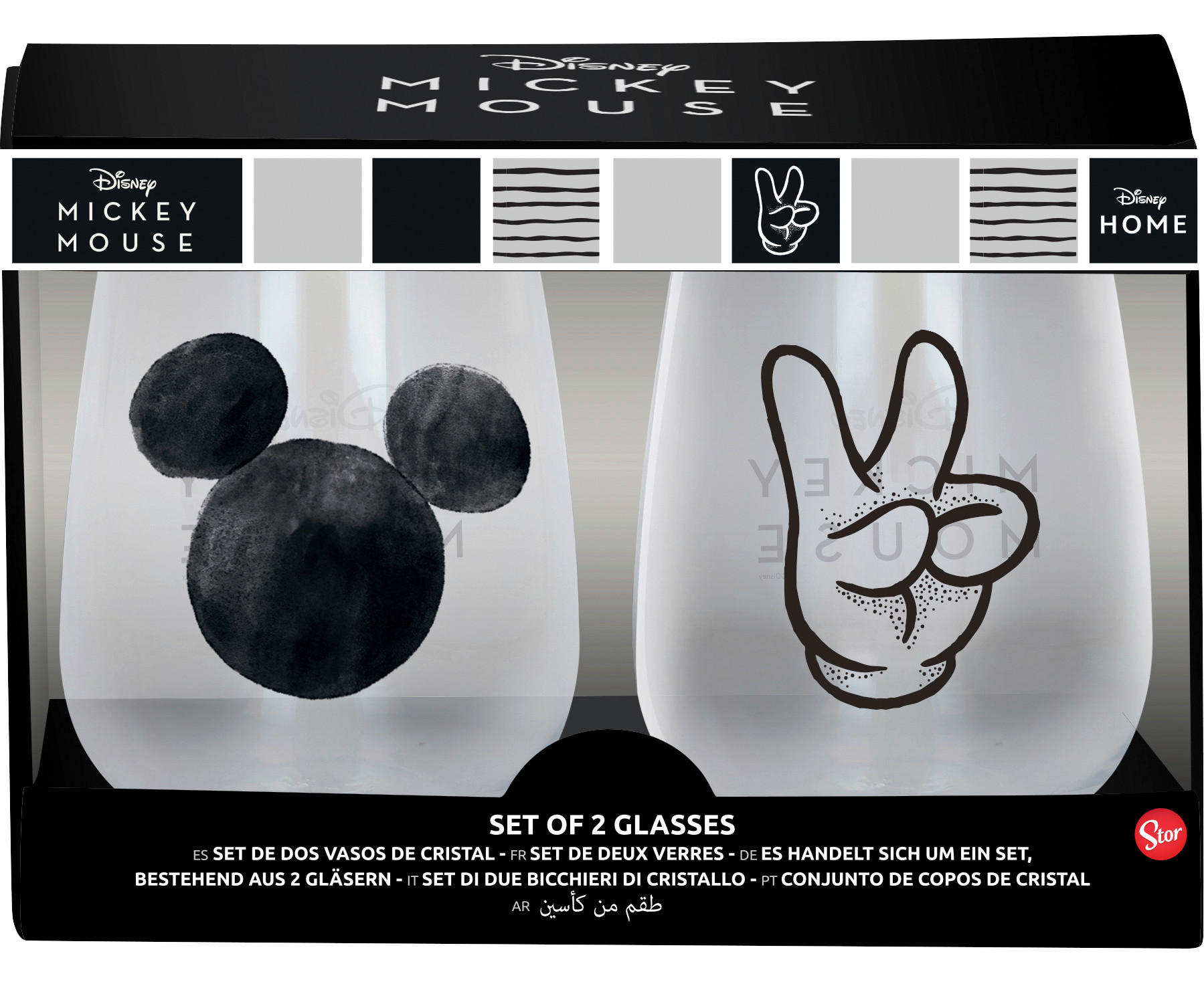 GLÄSERSET  2-teilig  - Transparent, Basics, Glas (22,6/9/16cm) - Disney