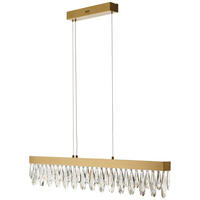 KRISTALL-HÄNGELEUCHTE   - Messingfarben, KONVENTIONELL, Glas/Metall (150/6/110cm)