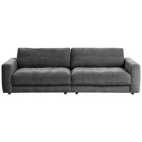 BIGSOFA Cord Dunkelgrau  - Dunkelgrau/Schwarz, MODERN, Textil (264/83/126cm) - Trendmanufaktur