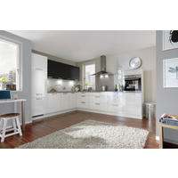 KUCHYNĚ NA MÍRU TONIO - bílá/černá, Design, kompozitní dřevo - Celina