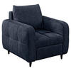COCKTAILSESSEL Flachgewebe Dunkelblau    - Schwarz/Dunkelblau, Design, Holz/Textil (90/88/91cm) - Lomoco