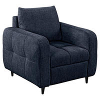 COCKTAILSESSEL Flachgewebe Dunkelblau    - Schwarz/Dunkelblau, Design, Holz/Textil (90/88/91cm) - Lomoco