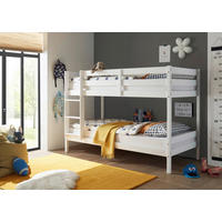 KREVET NA KAT  bijela   - bijela/boje bukve, Moderno, drvo (97/140/207cm)