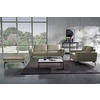 3-SITZER-SOFA in Leder Grau  - Schwarz/Grau, Design, Leder/Metall (207/85/92cm) - Livetastic