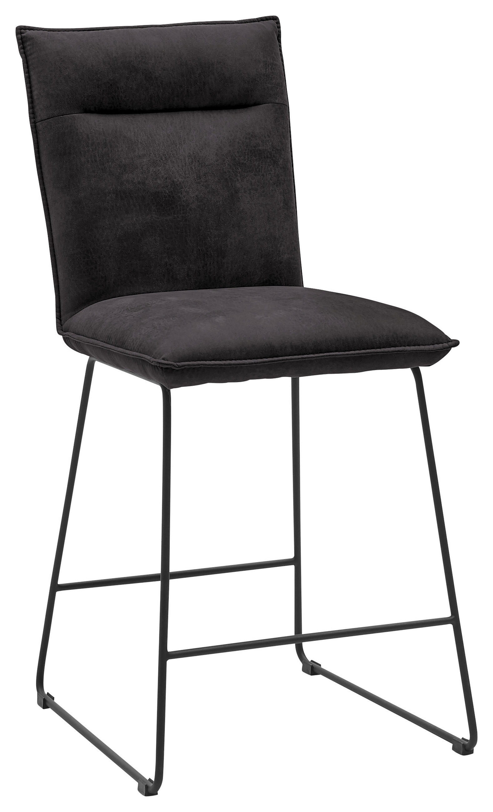 TRESENSTUHL in Metall, Textil Anthrazit, Schwarz - Anthrazit/Schwarz, Design, Textil/Metall (50/99/59cm) - Valnatura