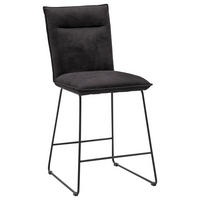 TRESENSTUHL in Metall, Textil Anthrazit, Schwarz  - Anthrazit/Schwarz, Design, Textil/Metall (50/99/59cm) - Valnatura